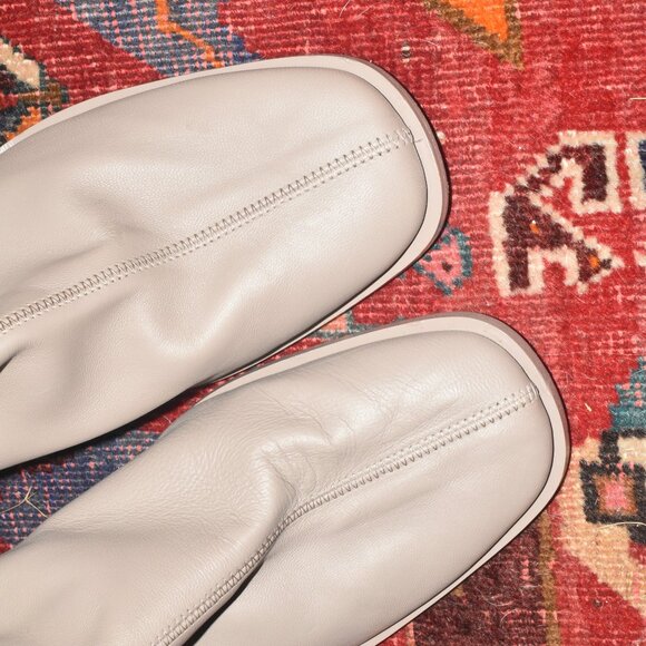 ACNE STUDIO Logo Leather Ankle Boot Made in Italy Stunning Funky Boot Size 40 - Picture 5 of 13